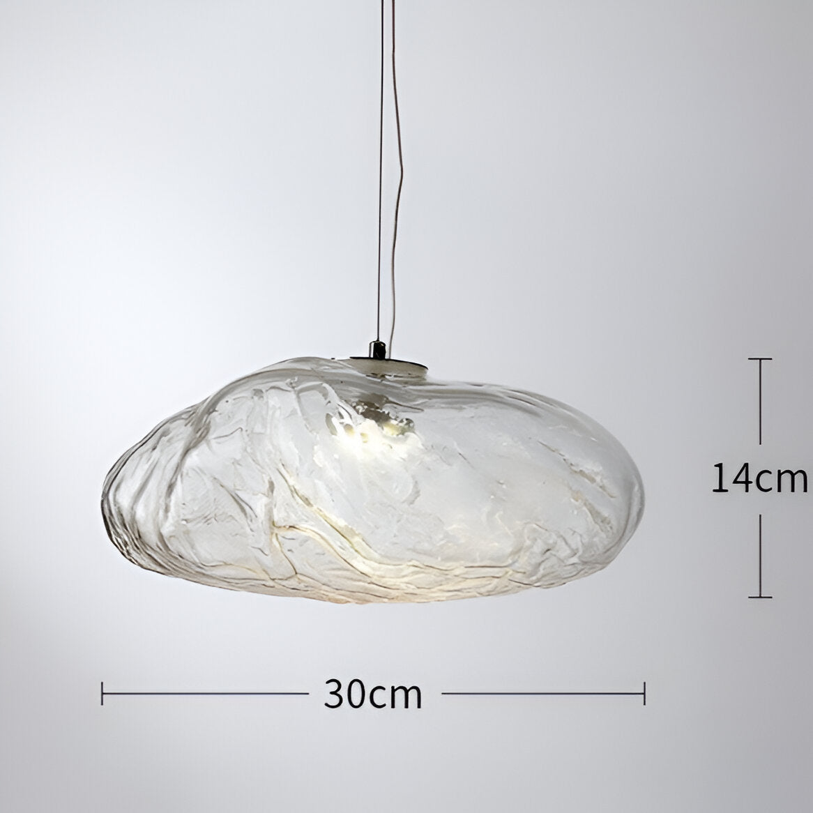 Sleek Glass Pendant Lamp for Kitchen Island