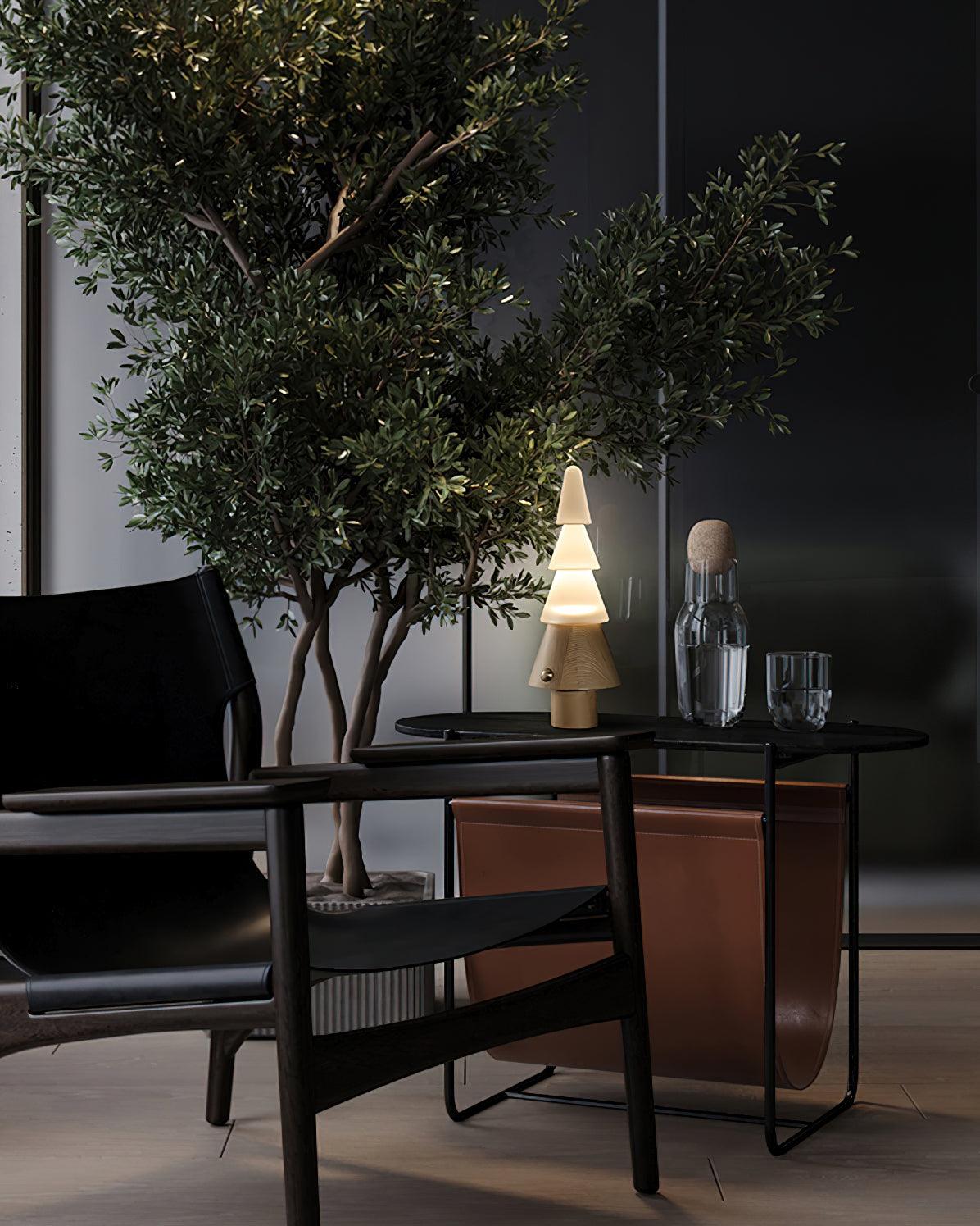 Tall Wooden Floor Lamp