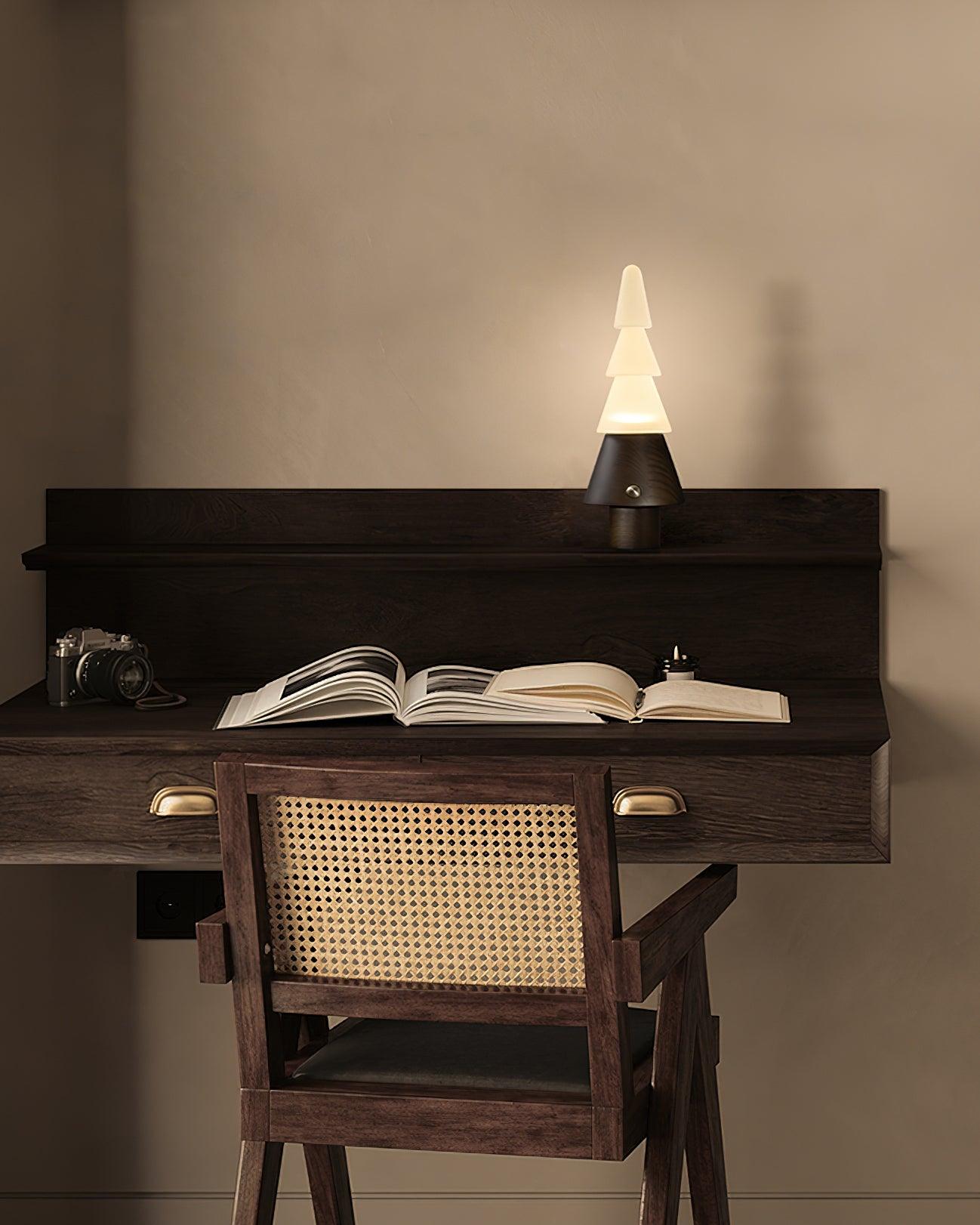 Tall Wooden Floor Lamp