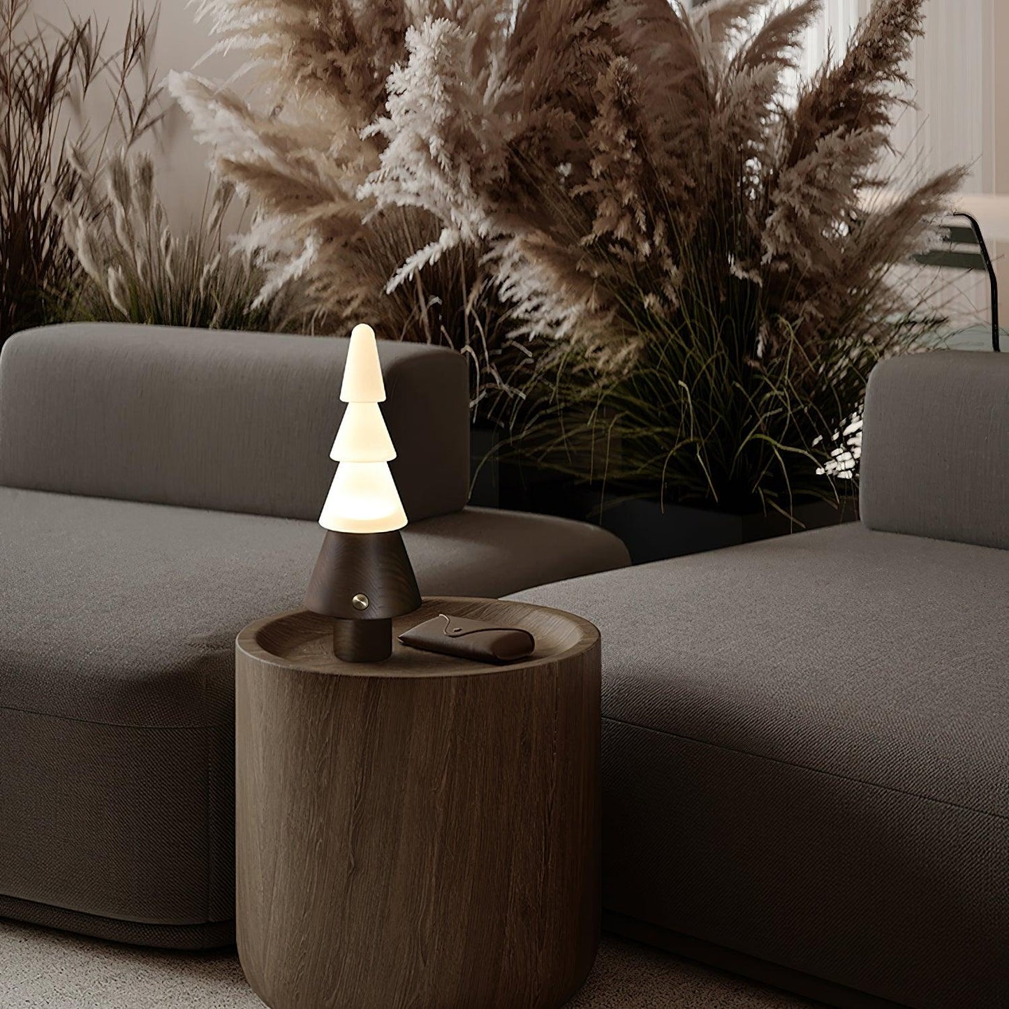 Tall Wooden Floor Lamp