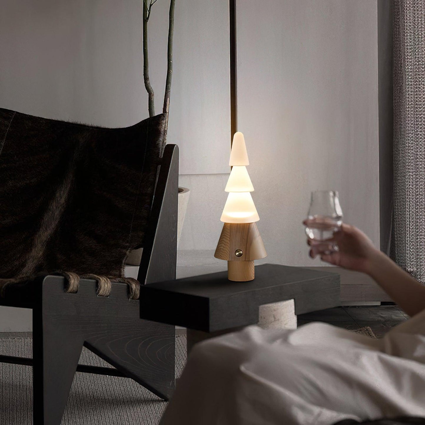 Tall Wooden Floor Lamp