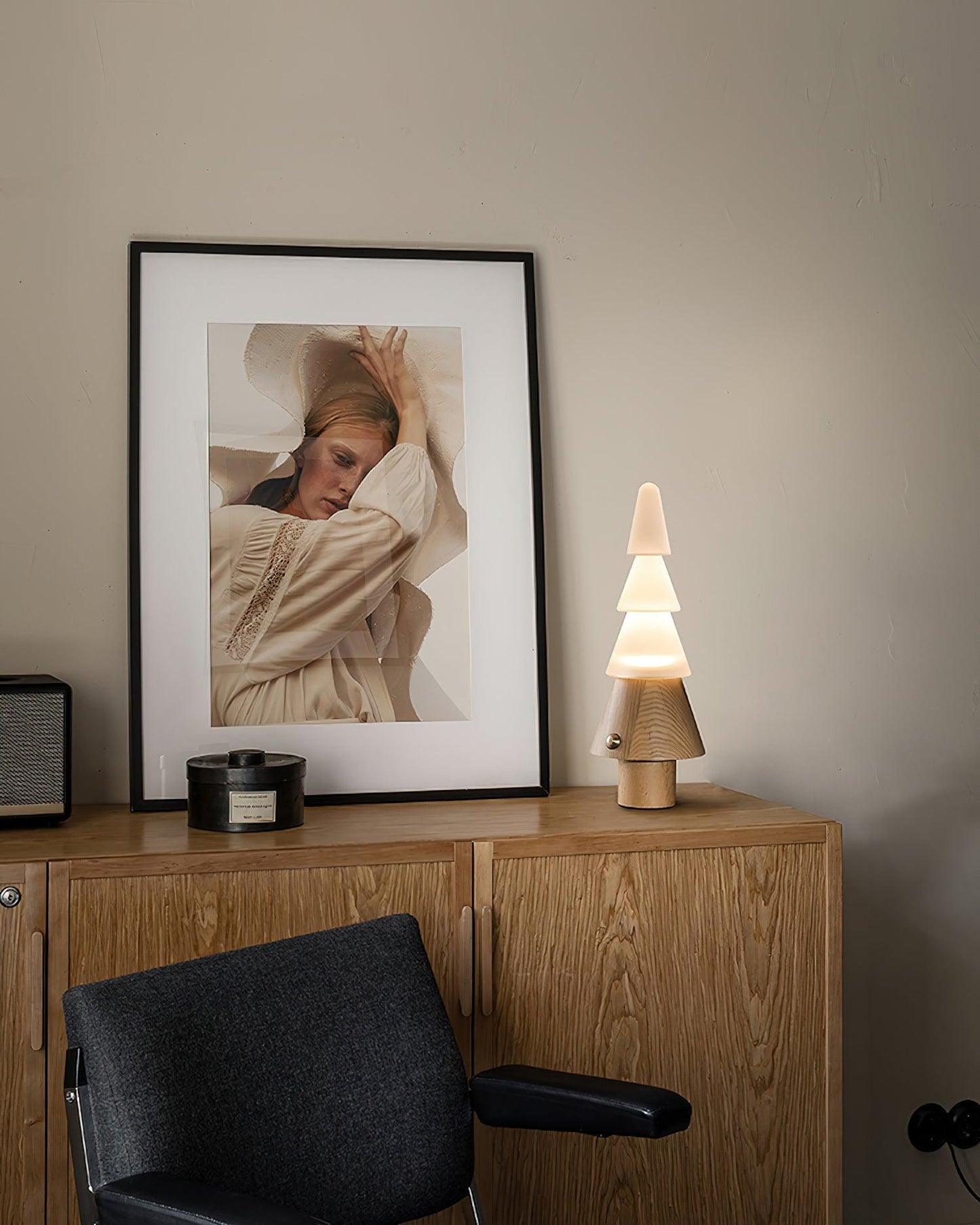 Tall Wooden Floor Lamp