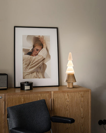 Tall Wooden Floor Lamp