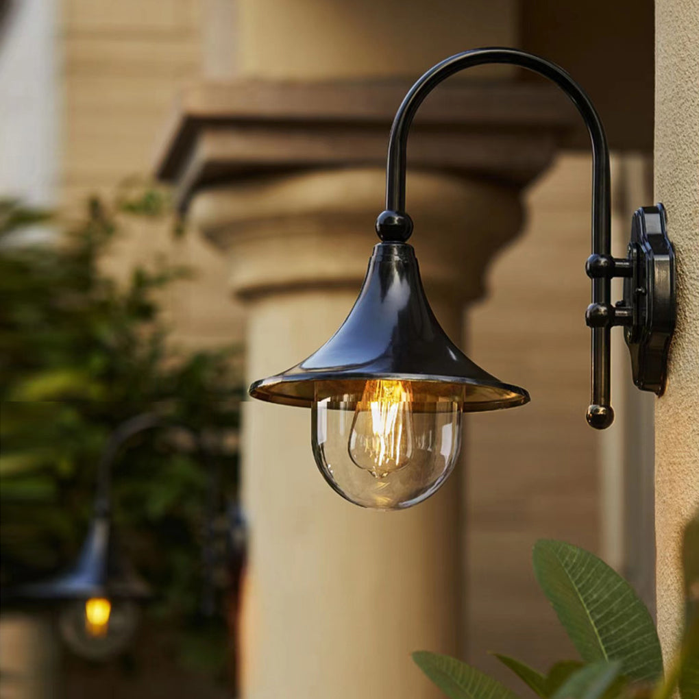 Unique Black Outdoor LED Wall Light Fixture - Cofik