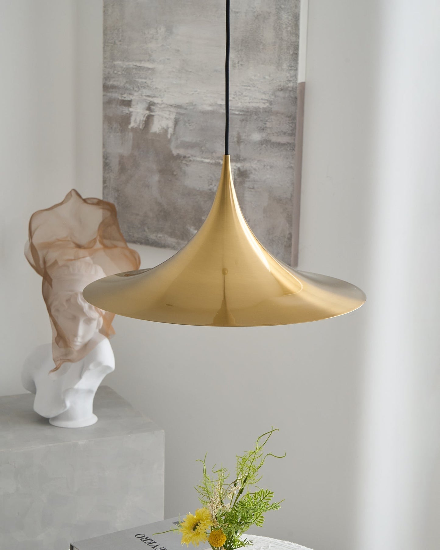 Sleek Metal Pendant Ceiling Light Fixture