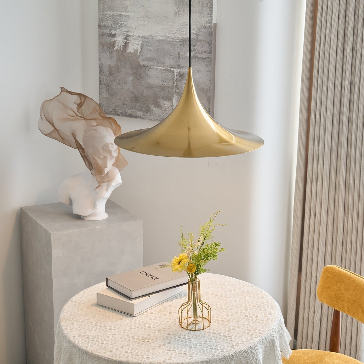 Sleek Metal Pendant Ceiling Light Fixture