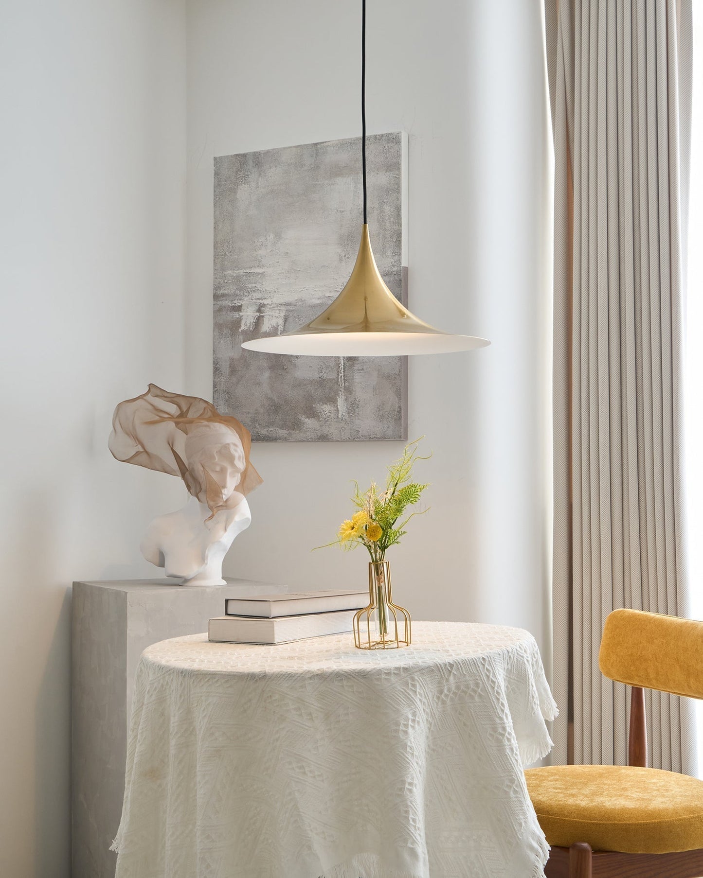 Sleek Metal Pendant Ceiling Light Fixture