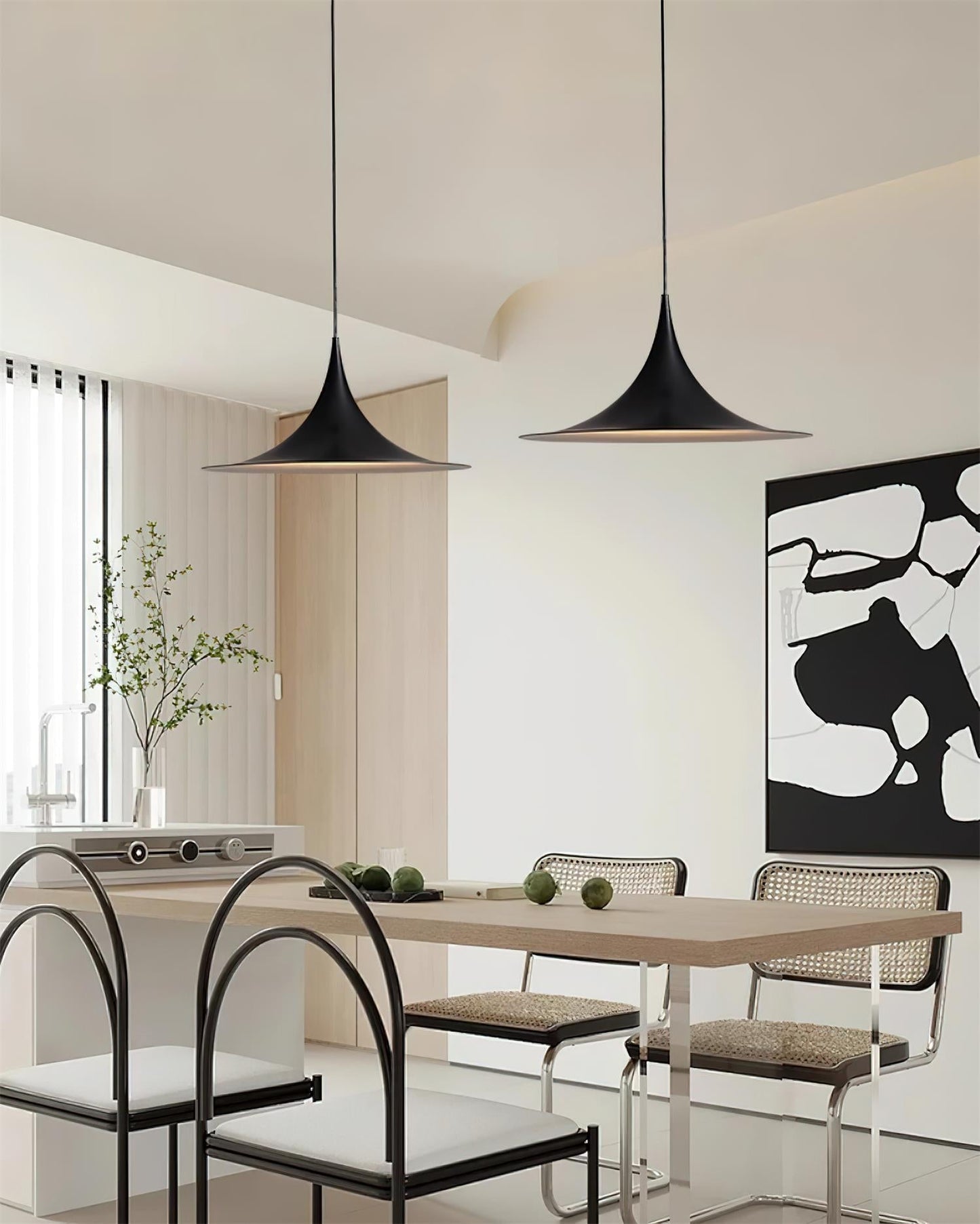 Sleek Metal Pendant Ceiling Light Fixture