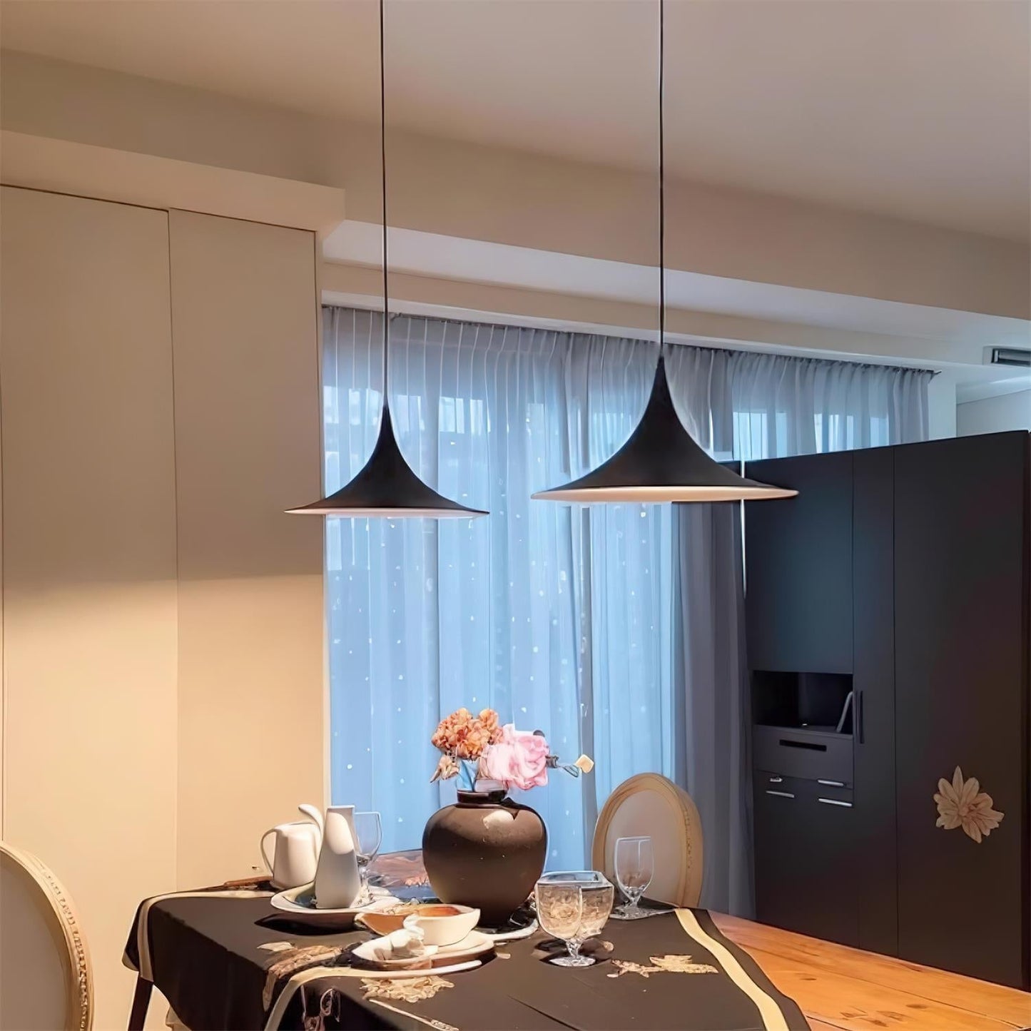 Sleek Metal Pendant Ceiling Light Fixture