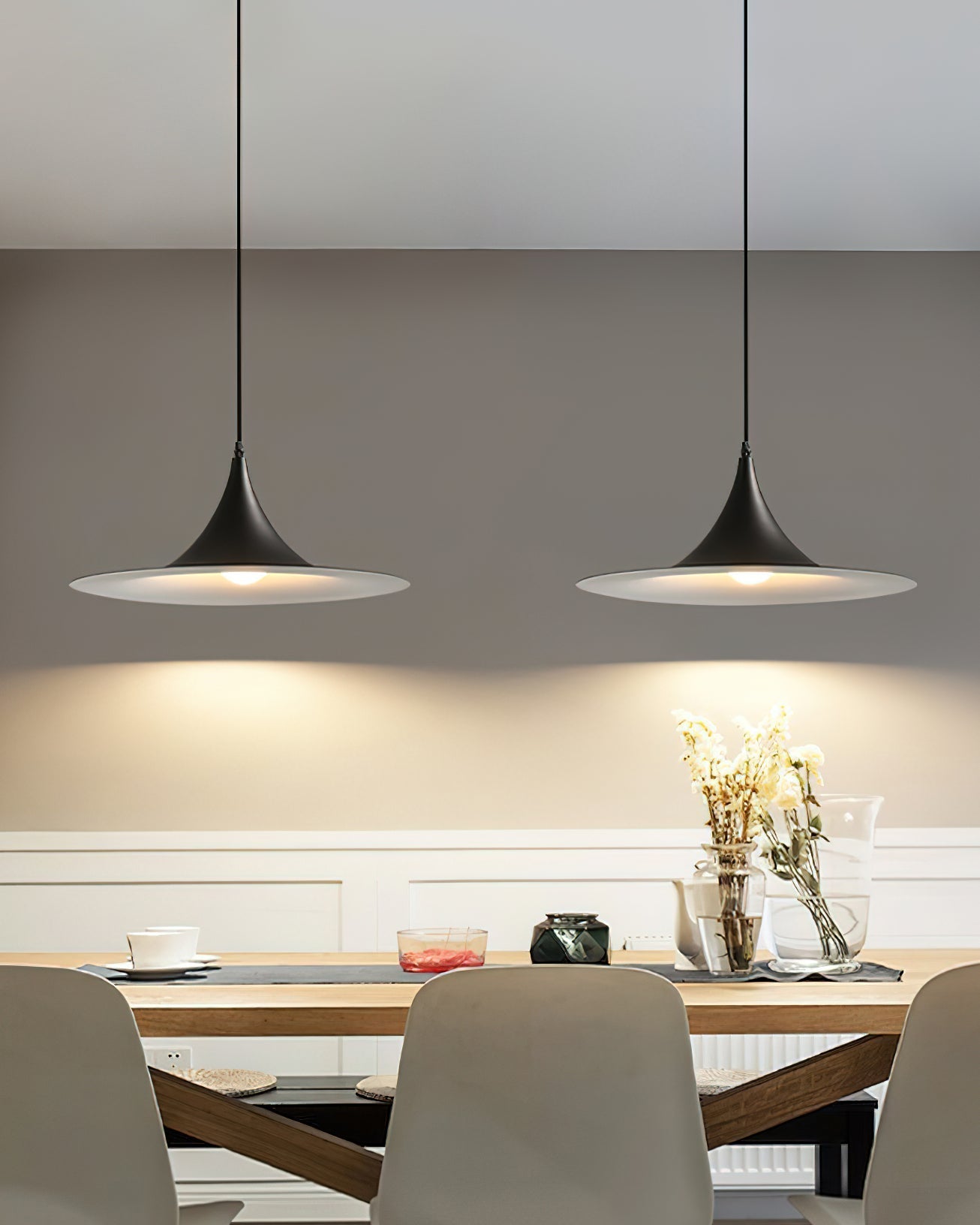 Sleek Metal Pendant Ceiling Light Fixture