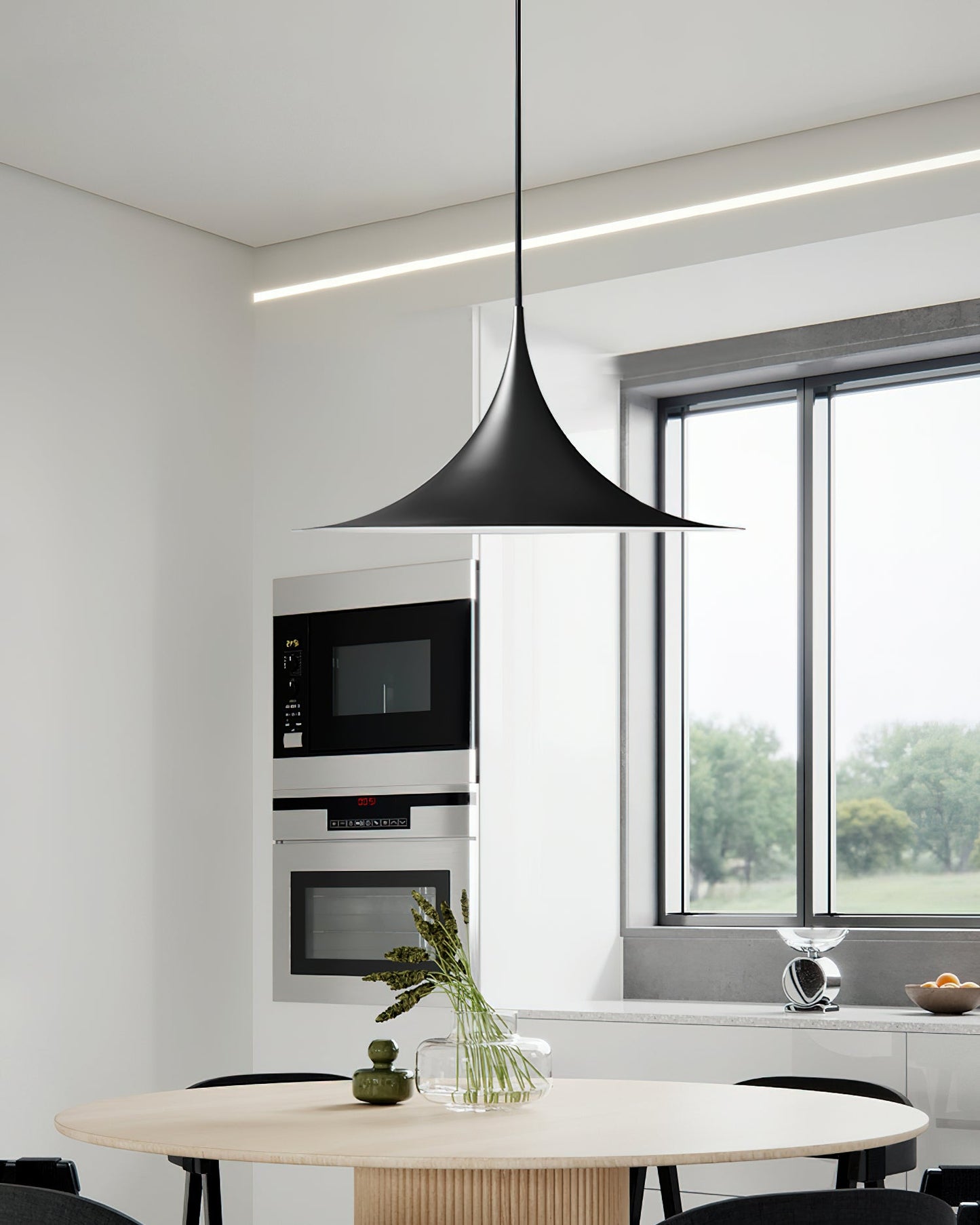 Sleek Metal Pendant Ceiling Light Fixture