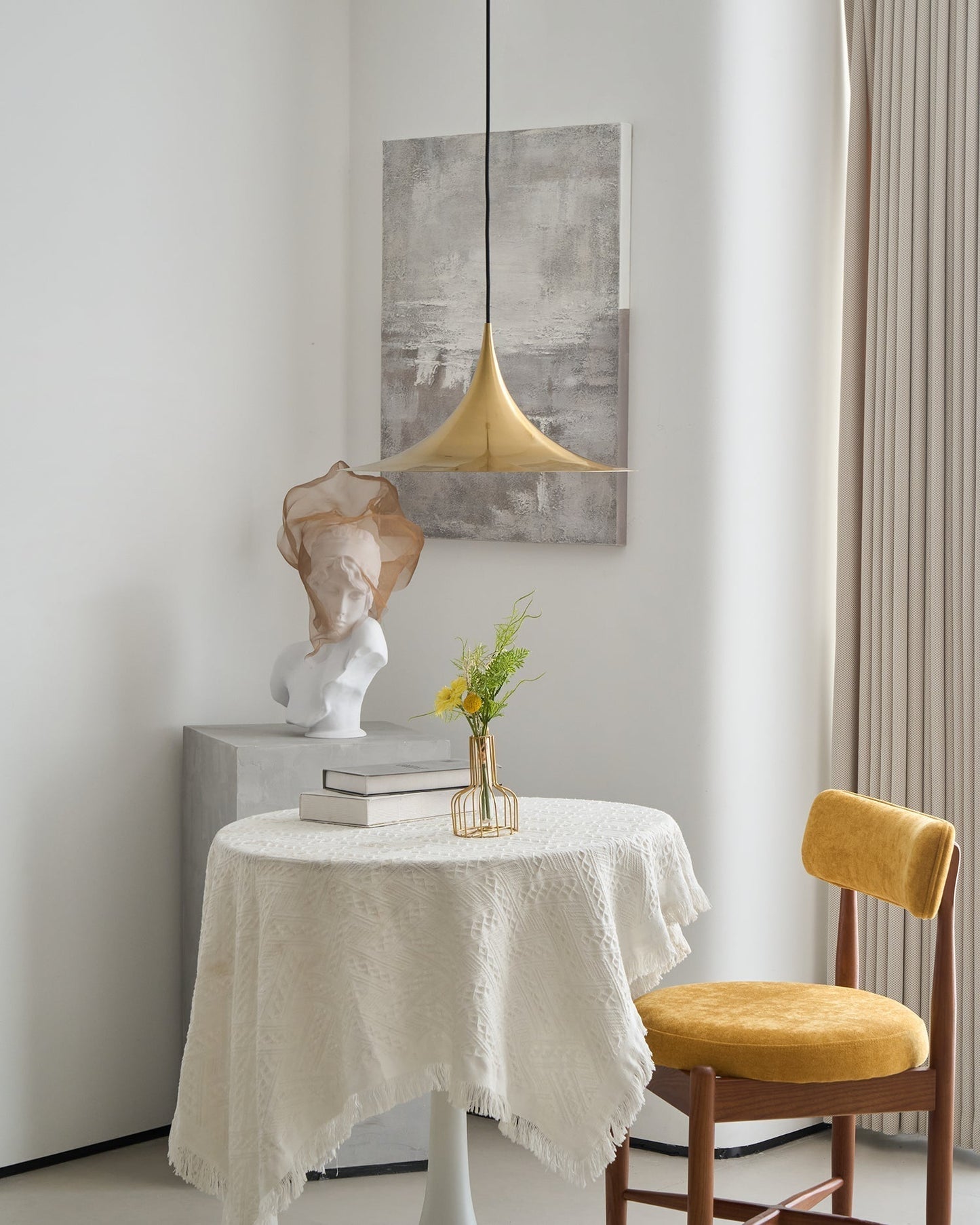 Sleek Metal Pendant Ceiling Light Fixture