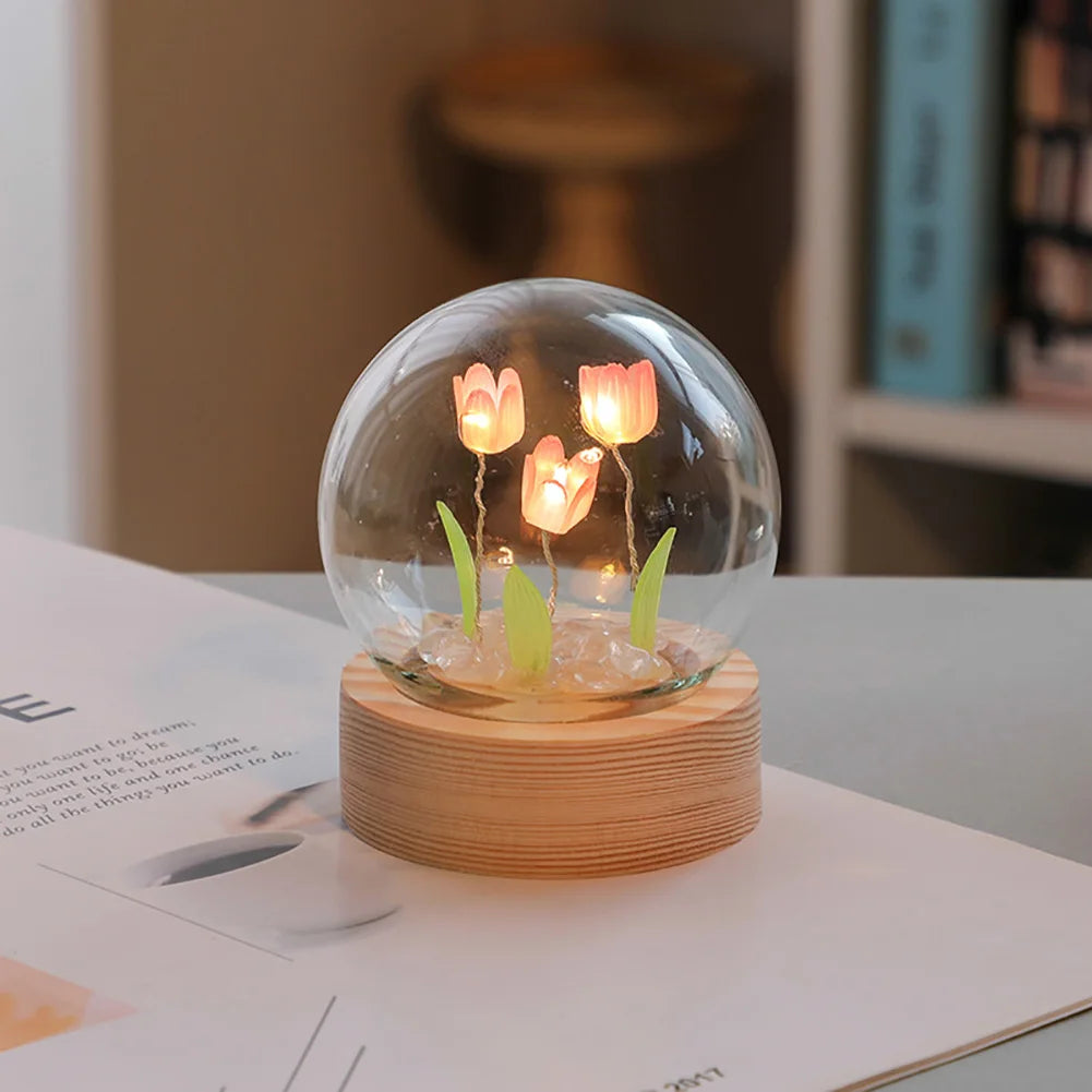 Beautiful Floral Desk Lamp – Soft Lighting