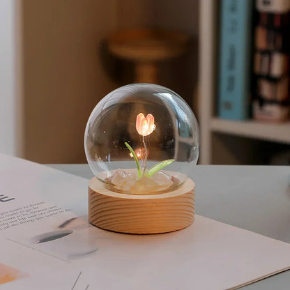 Beautiful Floral Desk Lamp – Soft Lighting - Cofik