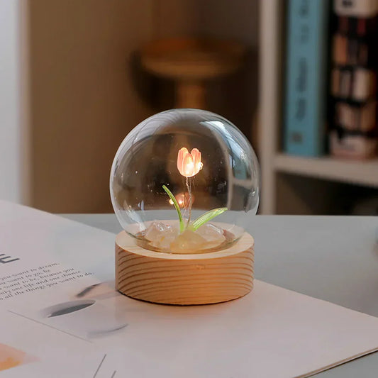 Beautiful Floral Desk Lamp – Soft Lighting - Cofik