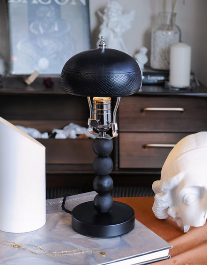 Rustic Wooden Accent Table Lamp 4.7'