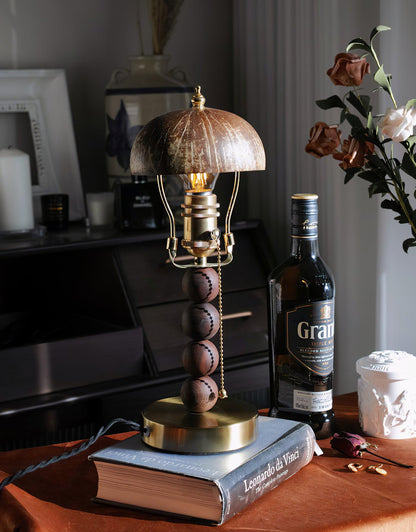 Rustic Wooden Accent Table Lamp 4.7'