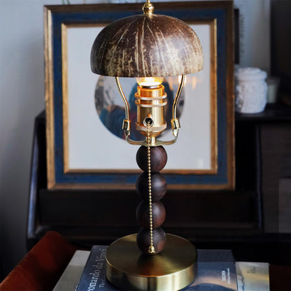 Rustic Wooden Accent Table Lamp 4.7'