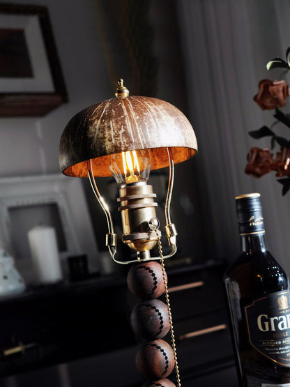 Rustic Wooden Accent Table Lamp 4.7'