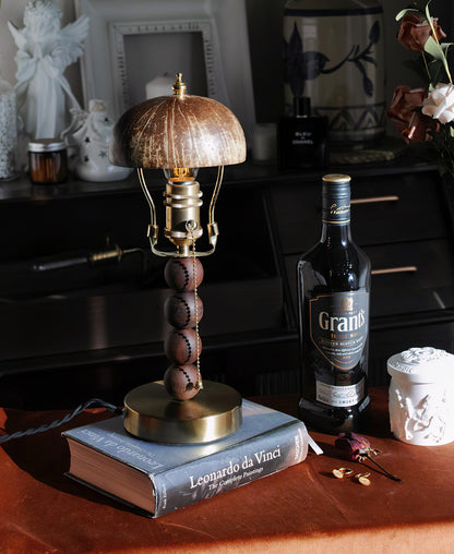 Rustic Wooden Accent Table Lamp 4.7'