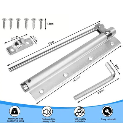 Easy Fit Automatic Door Closer in Stainless Steel