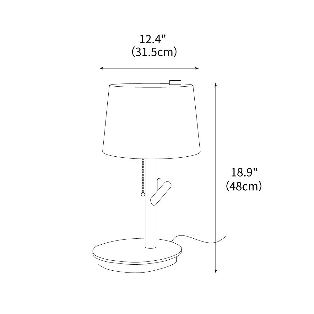 Rustic Wooden Side Table Lamp