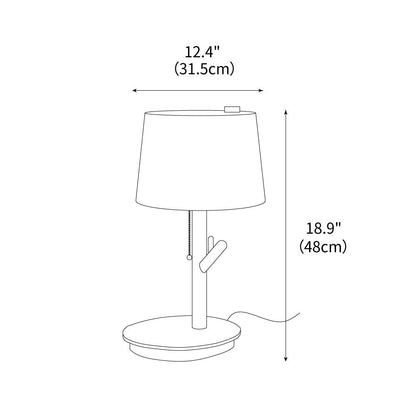 Rustic Wooden Side Table Lamp