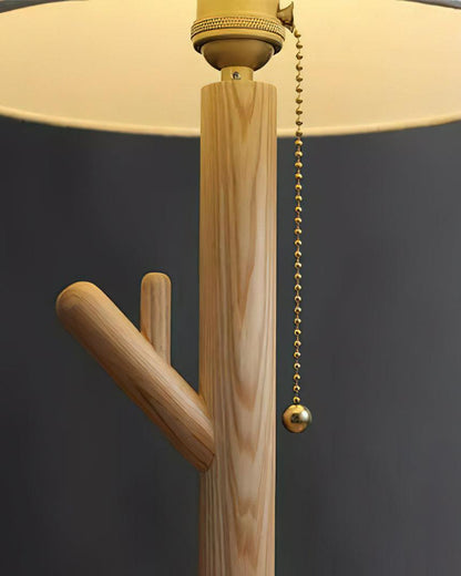 Rustic Wooden Side Table Lamp
