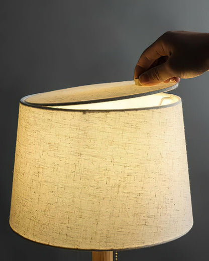 Rustic Wooden Side Table Lamp