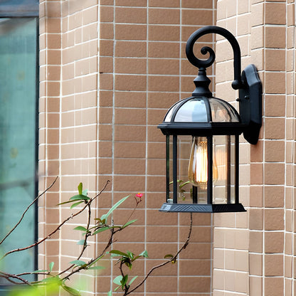 Classic Waterproof Glass E27 Wall Light Sconce Lamp