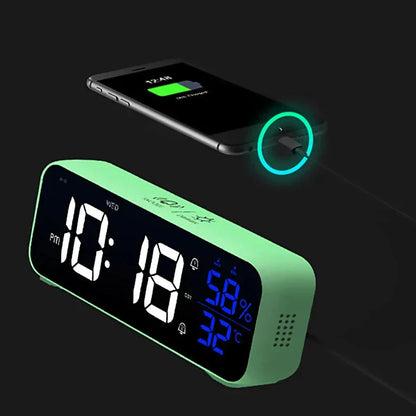 Smart LED Digital Alarm Clock with Temperature Display