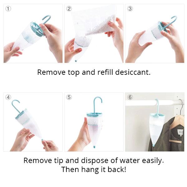 Compact Reusable Moisture Absorber Dehumidifier