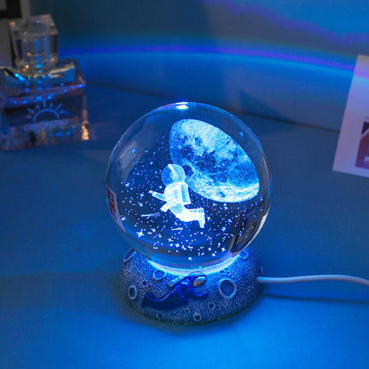 Colorful Ocean Crystal Globe Table Lamp