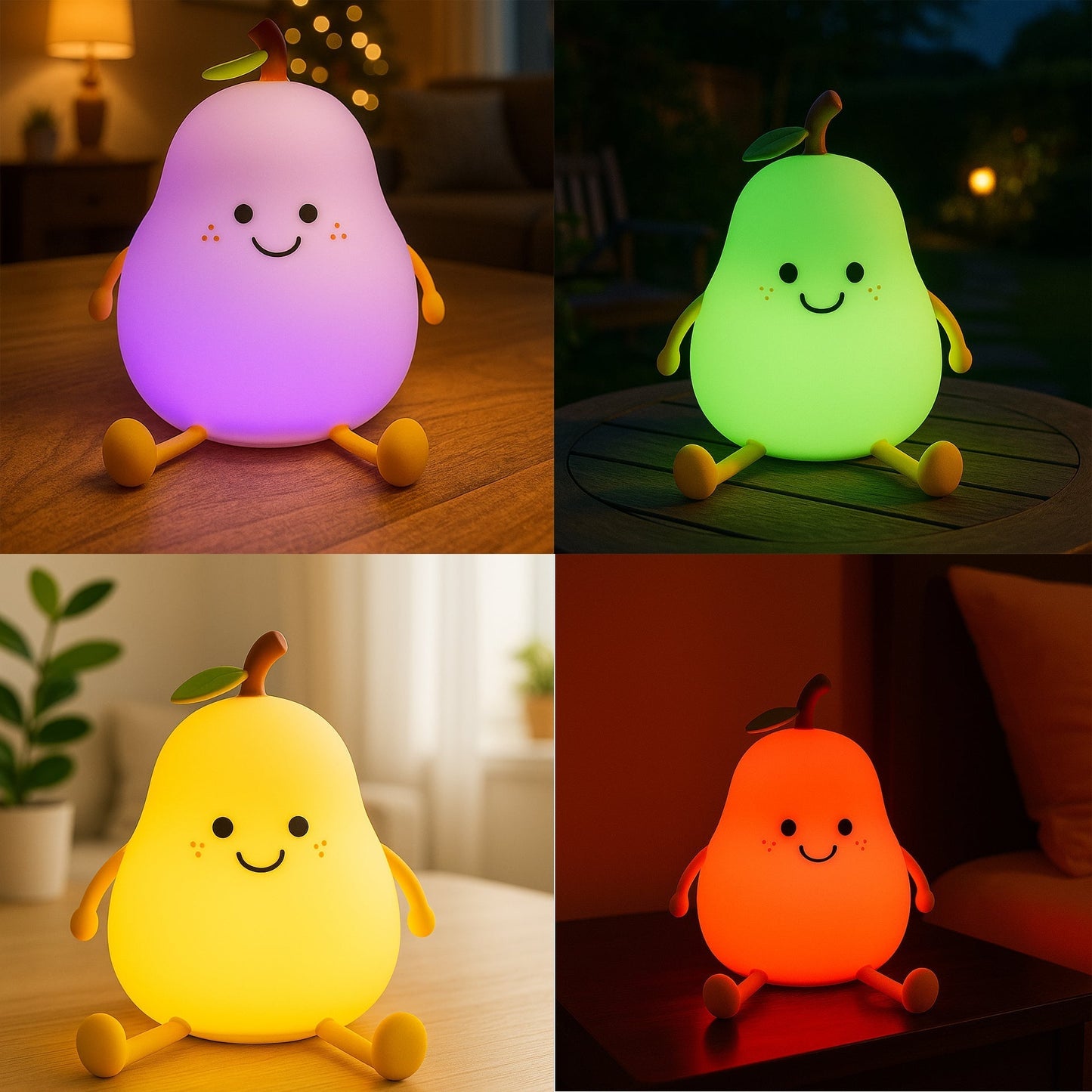 Pretty White Table Night Light