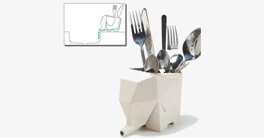 Cofik | Elephant Dish Tray - Easy Water Drain Container - Cofik
