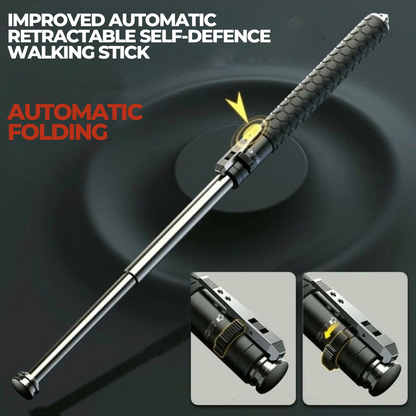 Tactical Folding Walking Stick for Hiking Safety - Cofik