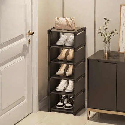 Space Saving Stackable Shoe Organizer Rack