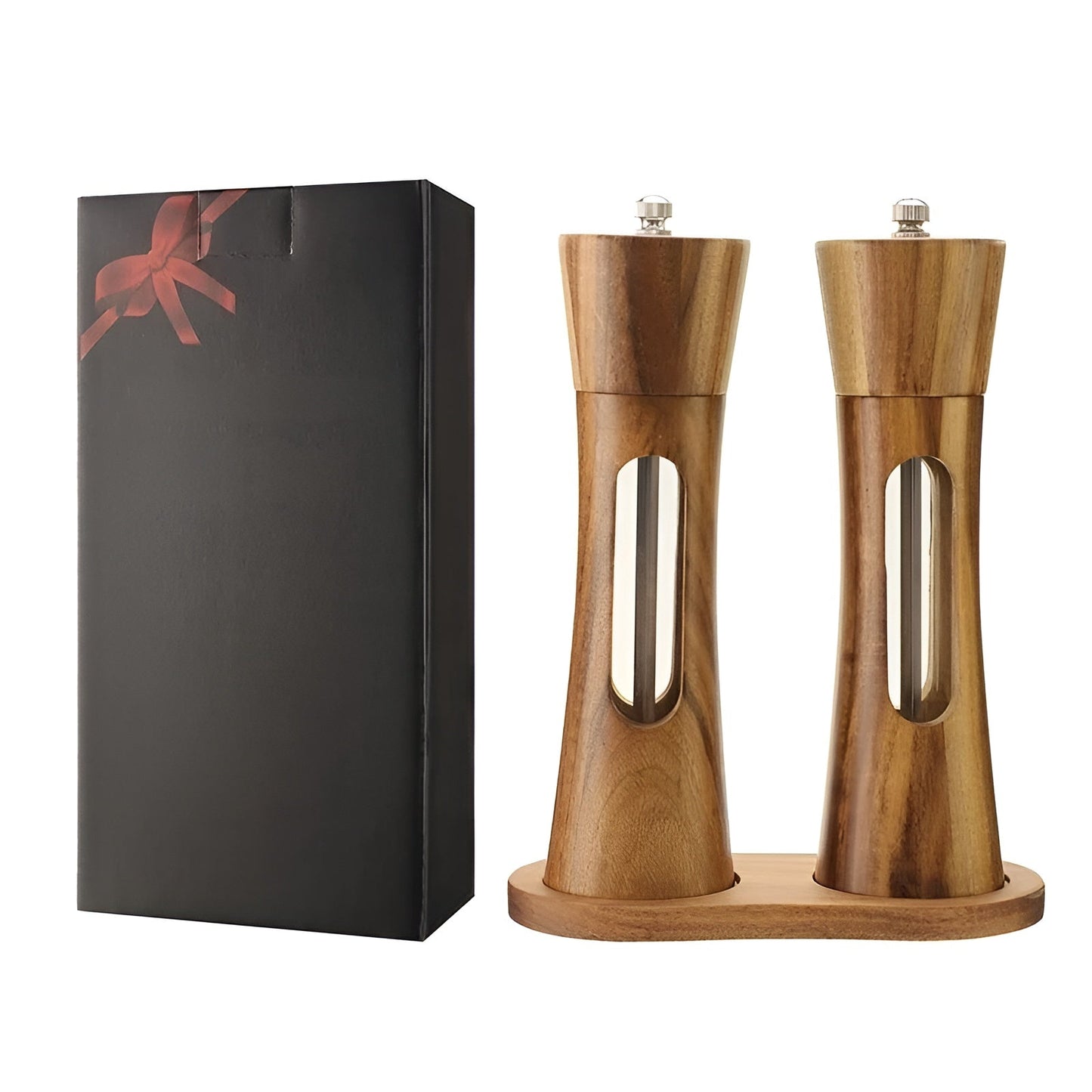 Classic Wooden Spice Mill Set