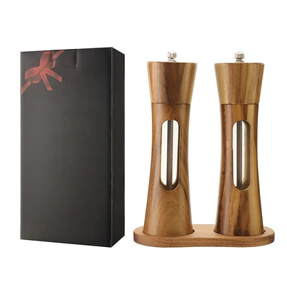 Classic Wooden Spice Mill Set