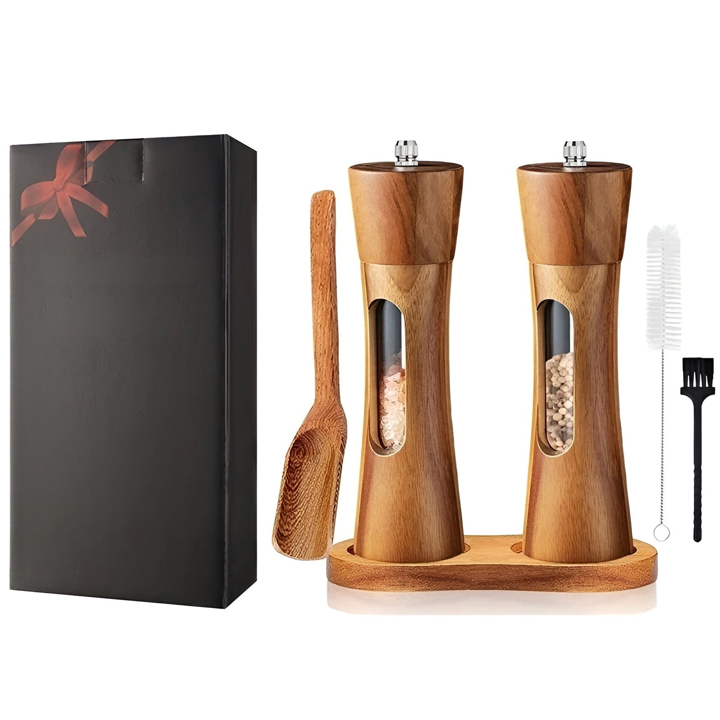 Classic Wooden Spice Mill Set