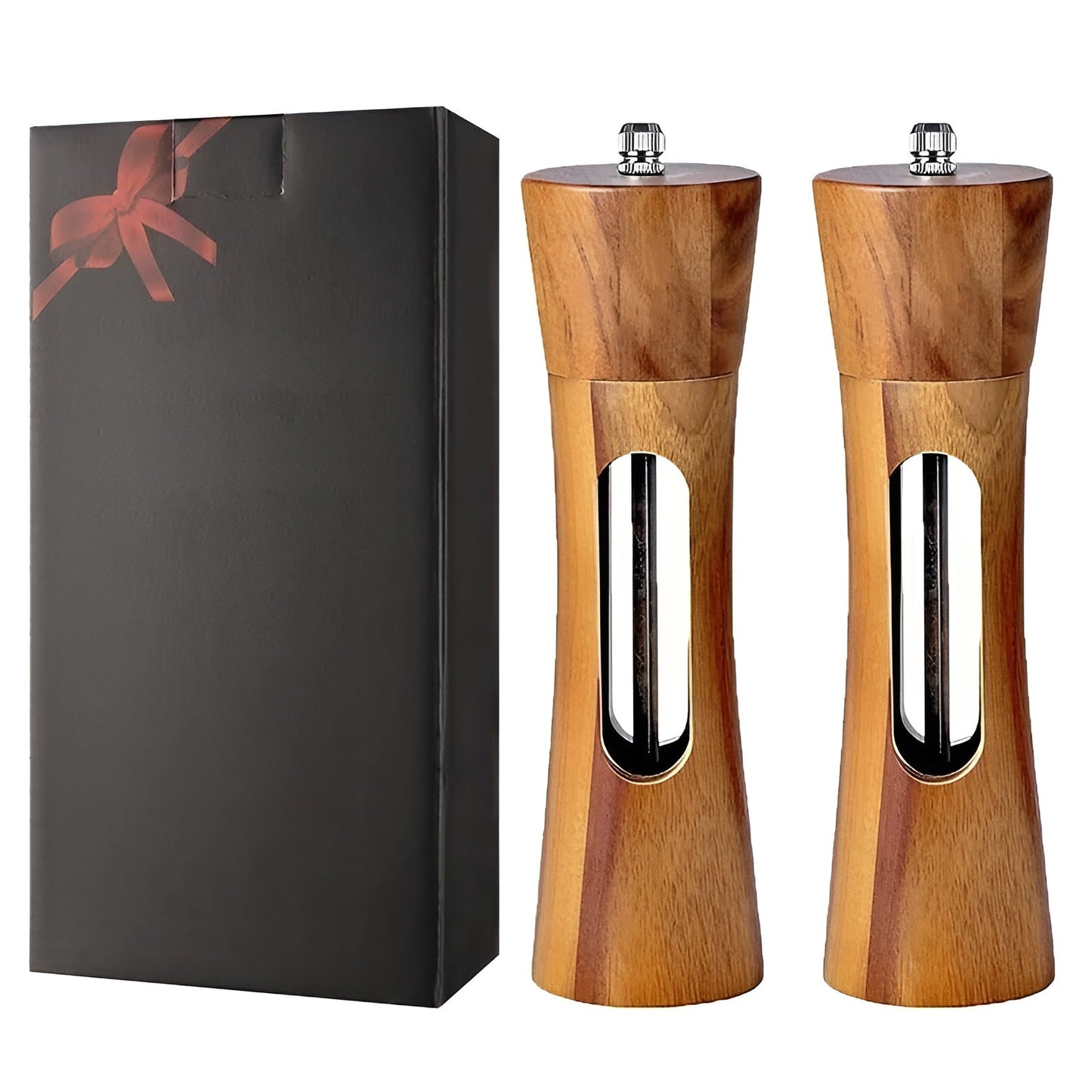 Classic Wooden Spice Mill Set