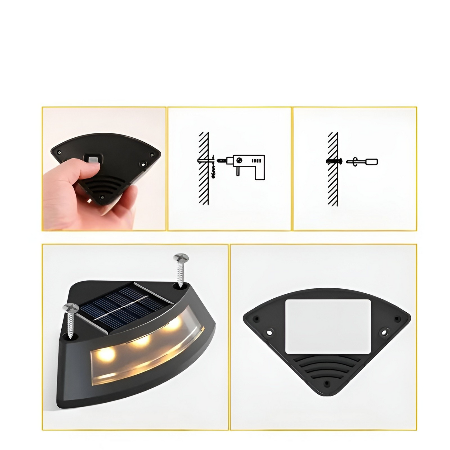 Outdoor Solar Path Lights 4 Pack Waterproof
