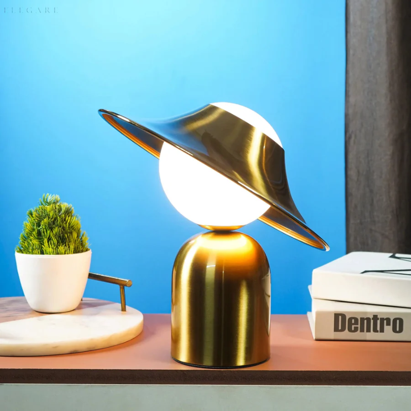 Elegant Gold Tone Desk Lamp