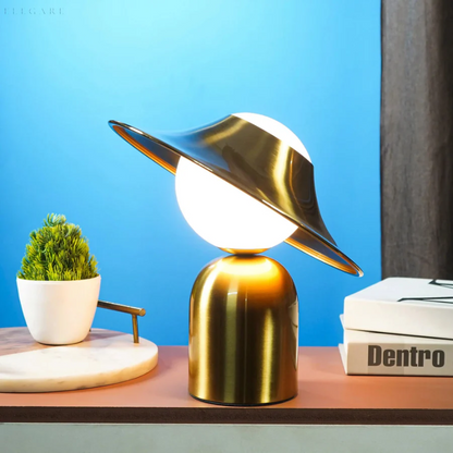 Elegant Gold Tone Desk Lamp
