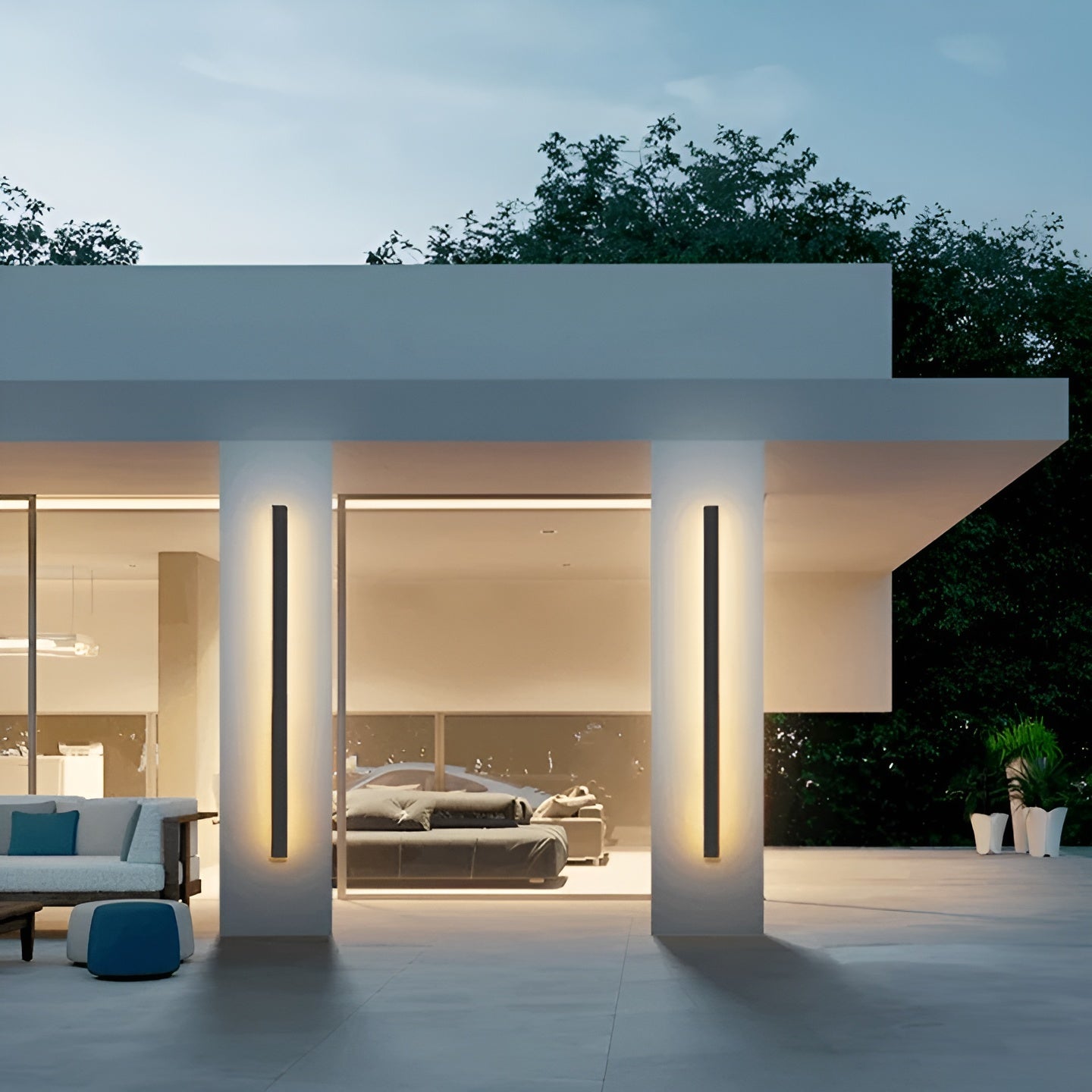 Outdoor LED Security Light - Waterproof & Modern