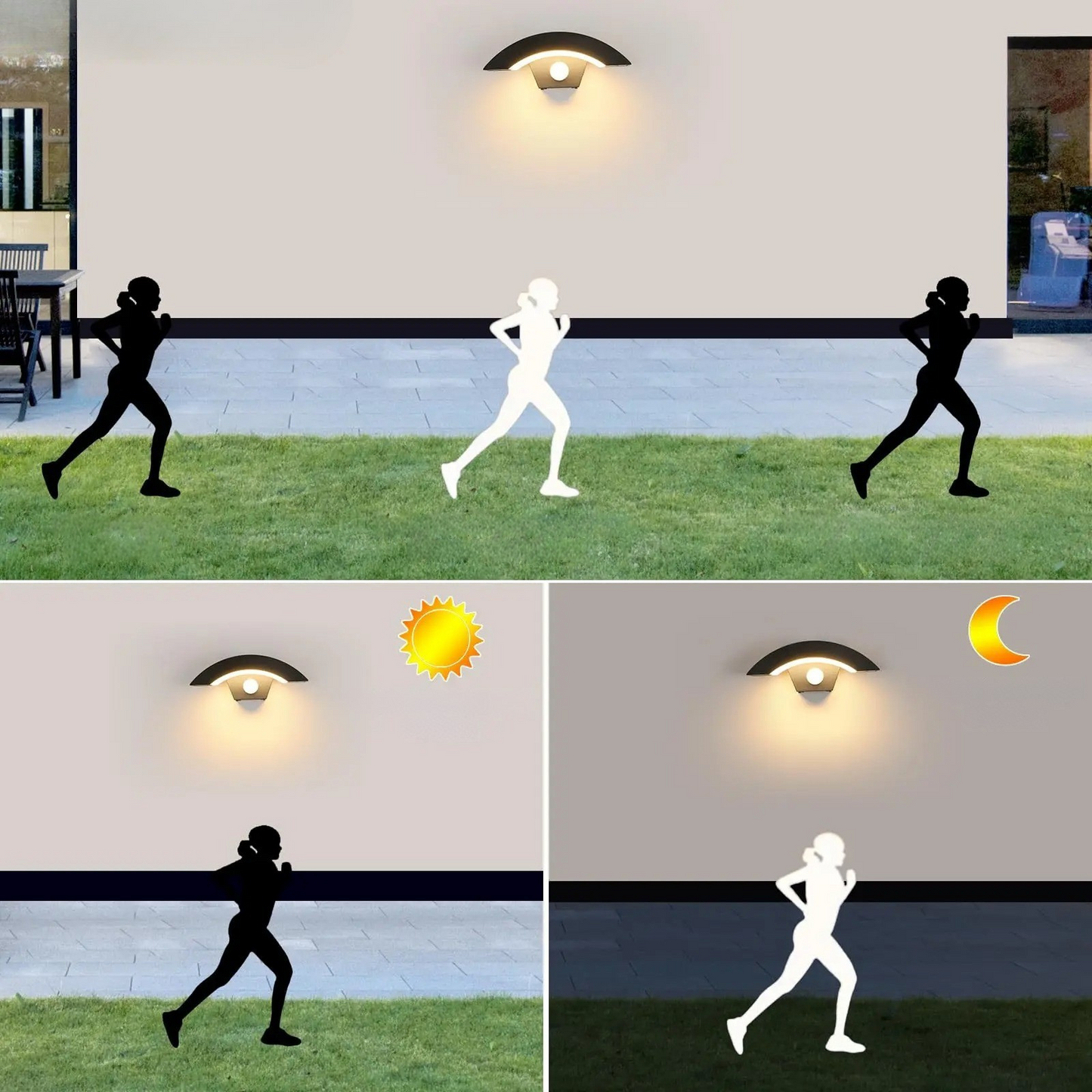 Motion Sensor Outdoor Wall Light 2-Pack