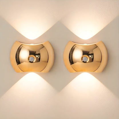 Smart Motion Sensor LED Wall Light with Dual Heads