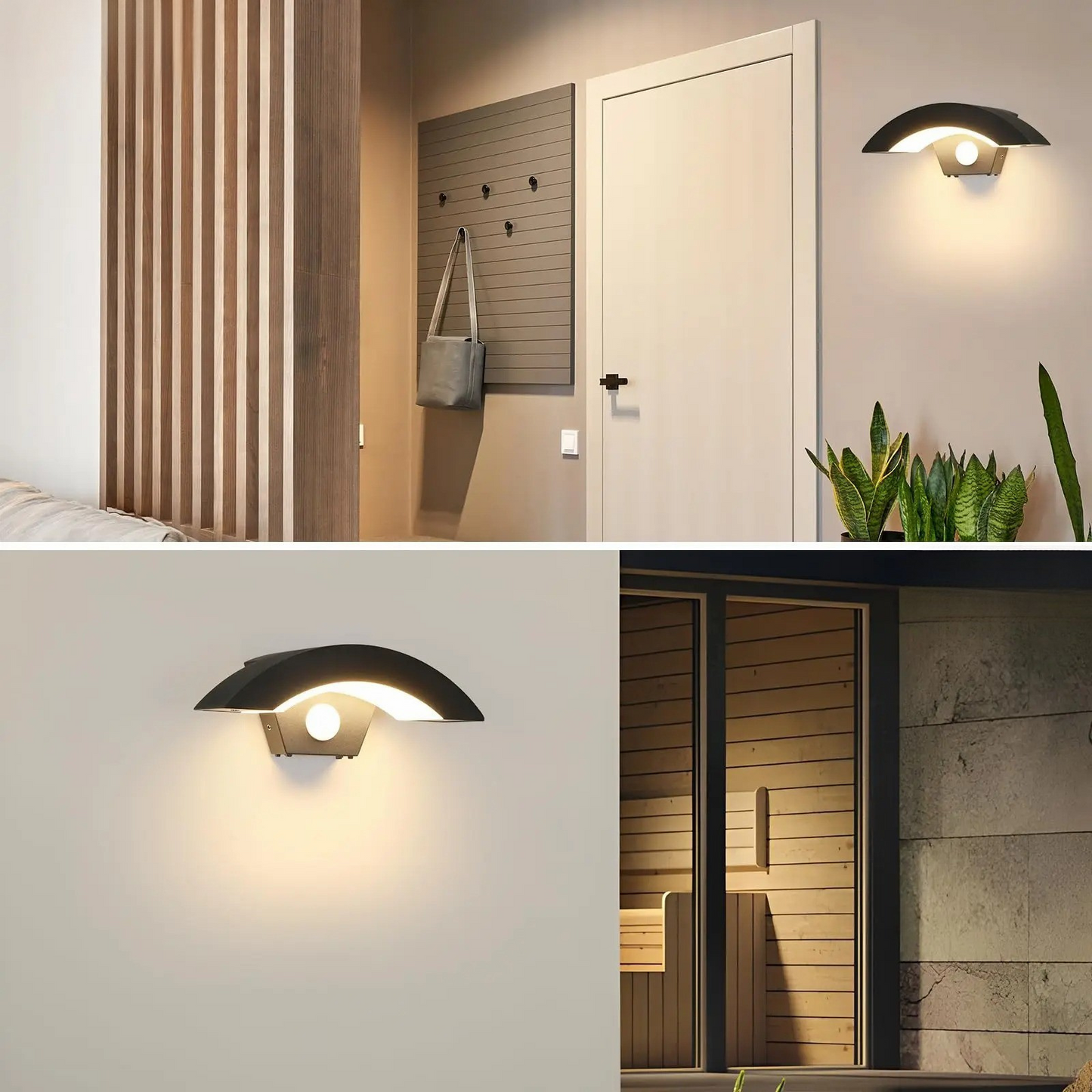 Motion Sensor Outdoor Wall Light 2-Pack