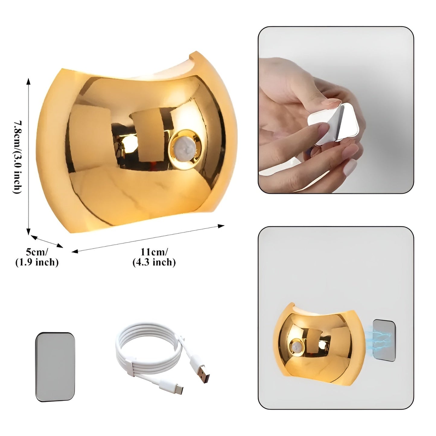 Smart Motion Sensor LED Wall Light with Dual Heads