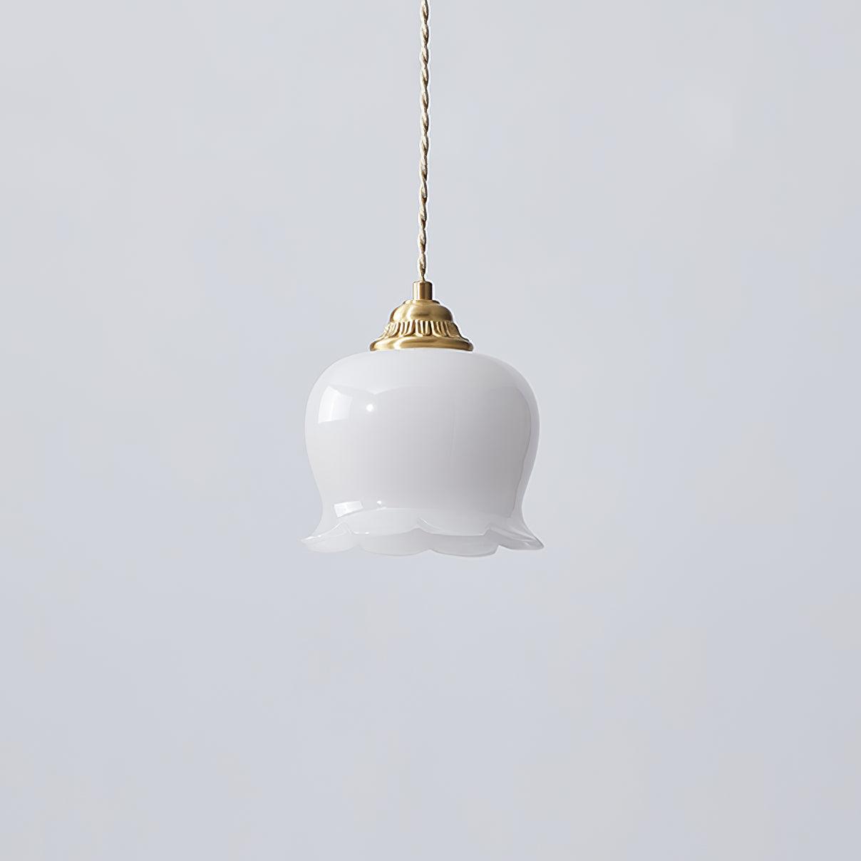 Rustic Floral Hanging Drop Lamp